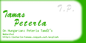 tamas peterla business card